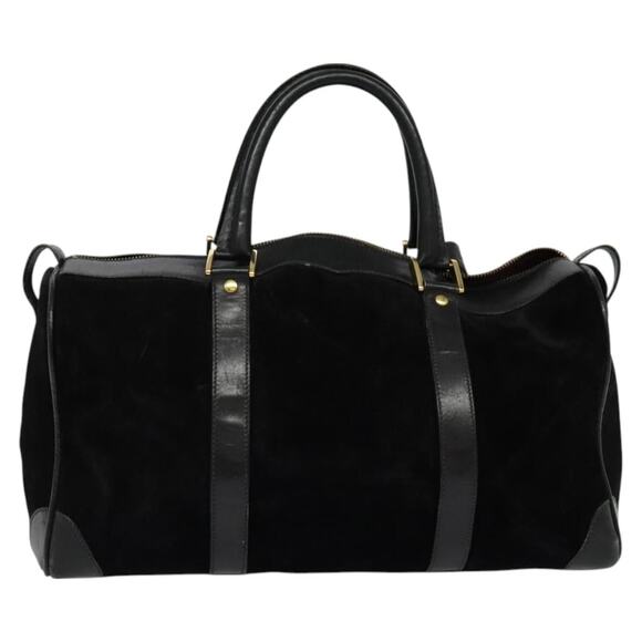 GUCCI Boston Bag Suede Black Gold - Picture 2 of 16